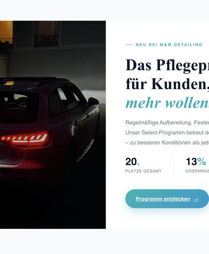 Warum regelmäßige Autopflege in Bielefeld den Unterschied macht – und wie M&M Select das für dich übernimmt