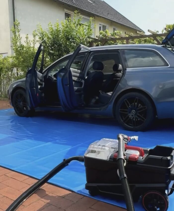 Schimmel Auto entfernen mit Spezialreiniger und Bürste für saubere Polster und Innenraum